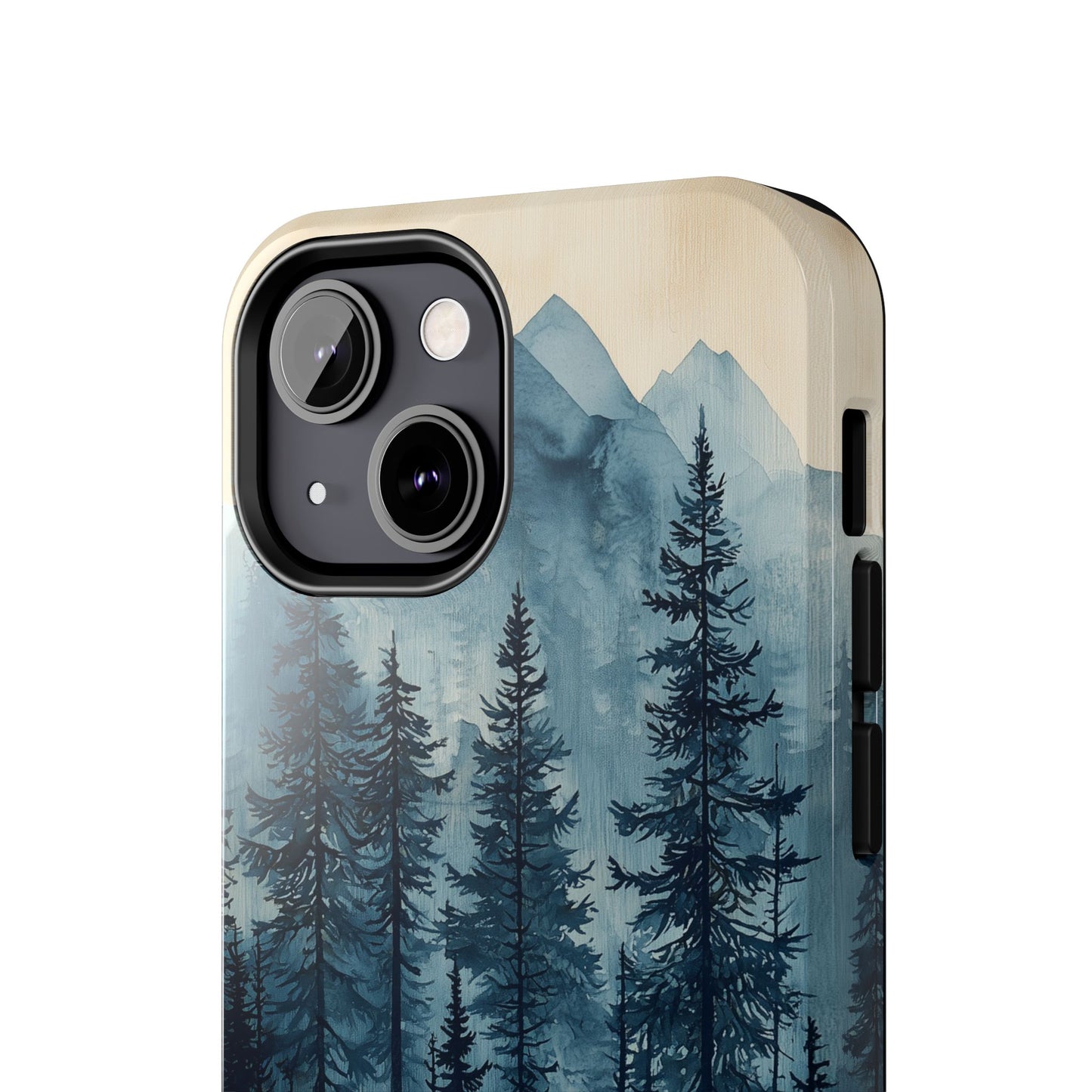 Misty Forest iPhone Case - Nature-Inspired Mountain Scene Protective Cover