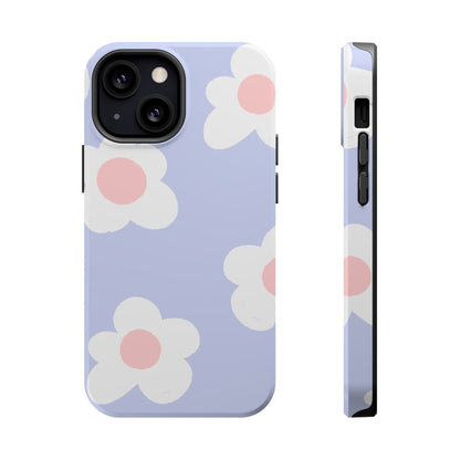 Retro Daisy Pastel Tough MagSafe iPhone Case – Durable Design with Soft Matte Finish