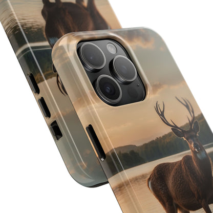 Majestic Stag at Sunset – iPhone Case