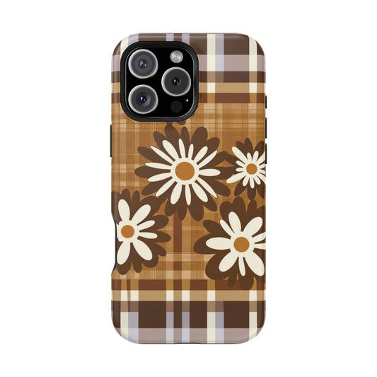 Rustic Bloom Plaid iPhone Case