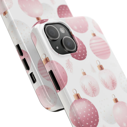 iPhone Case: Merry in Pink – Christmas Balls