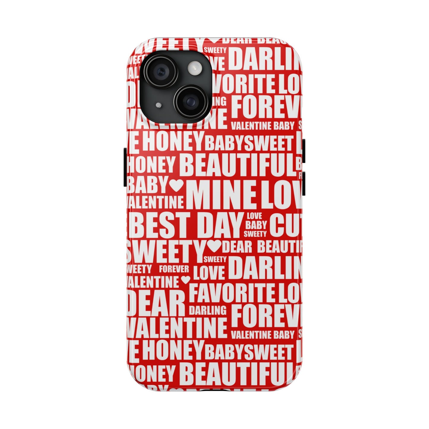 Valentine's Love Typography iPhone Case