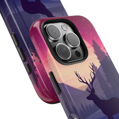 Twilight Elegance: Stag Reflection – iPhone Case