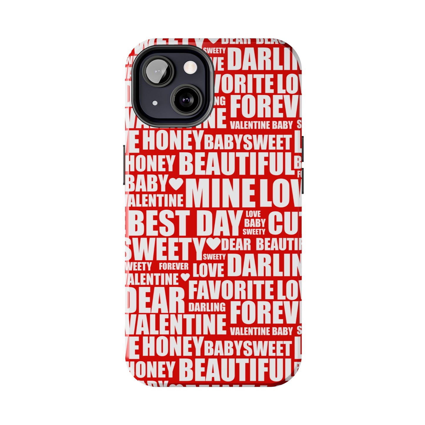 Valentine's Love Typography iPhone Case