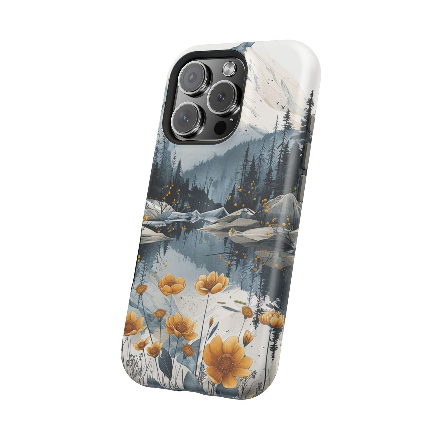 Silver Alpine Wildflower iPhone Case