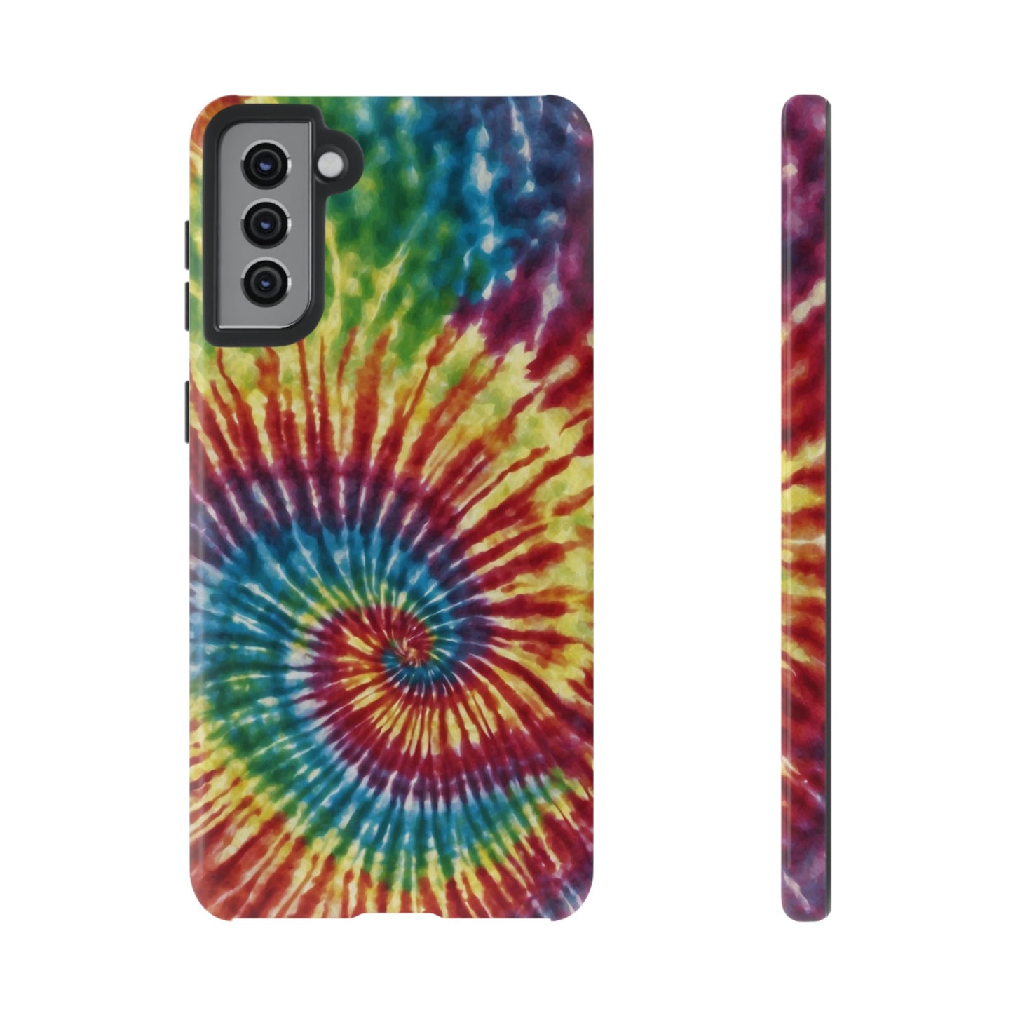 Colorful Retro Tie-Dye Samsung Galaxy Case – Spiral Rainbow Design