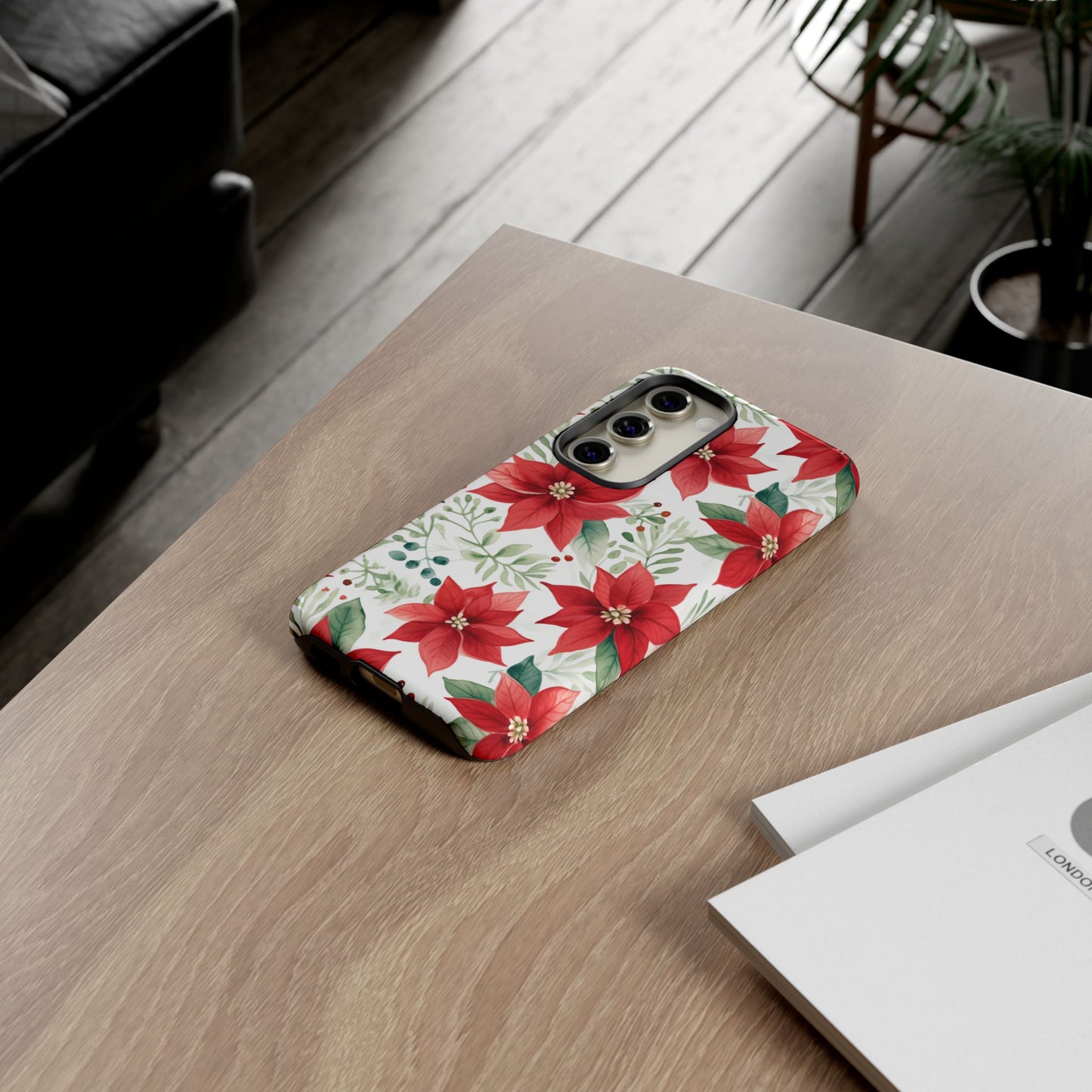 Festive Poinsettia Holiday Pattern – Samsung Galaxy Series Case