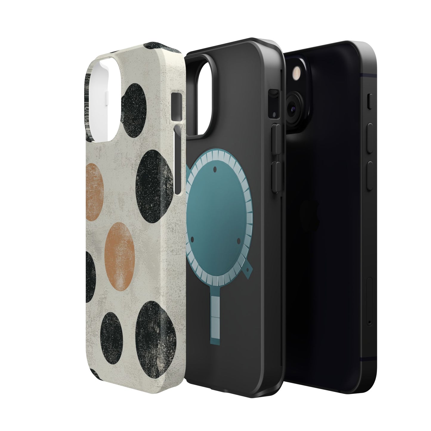 Vintage Polka Dot MagSafe iPhone Case - Retro Abstract Protective Cover