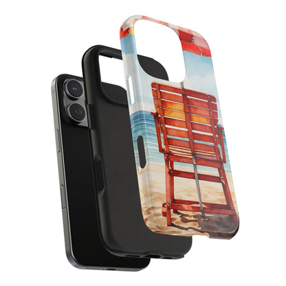 Beachfront Sunset Lounge iPhone Case – Rearview Edition