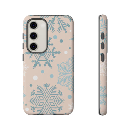 Winter Snowflakes Samsung Galaxy Case – Shockproof, Smooth Matte Finish, Dual-Layer Protection