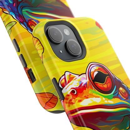 Vibrant Rainbow Frog Design – MagSafe iPhone Case