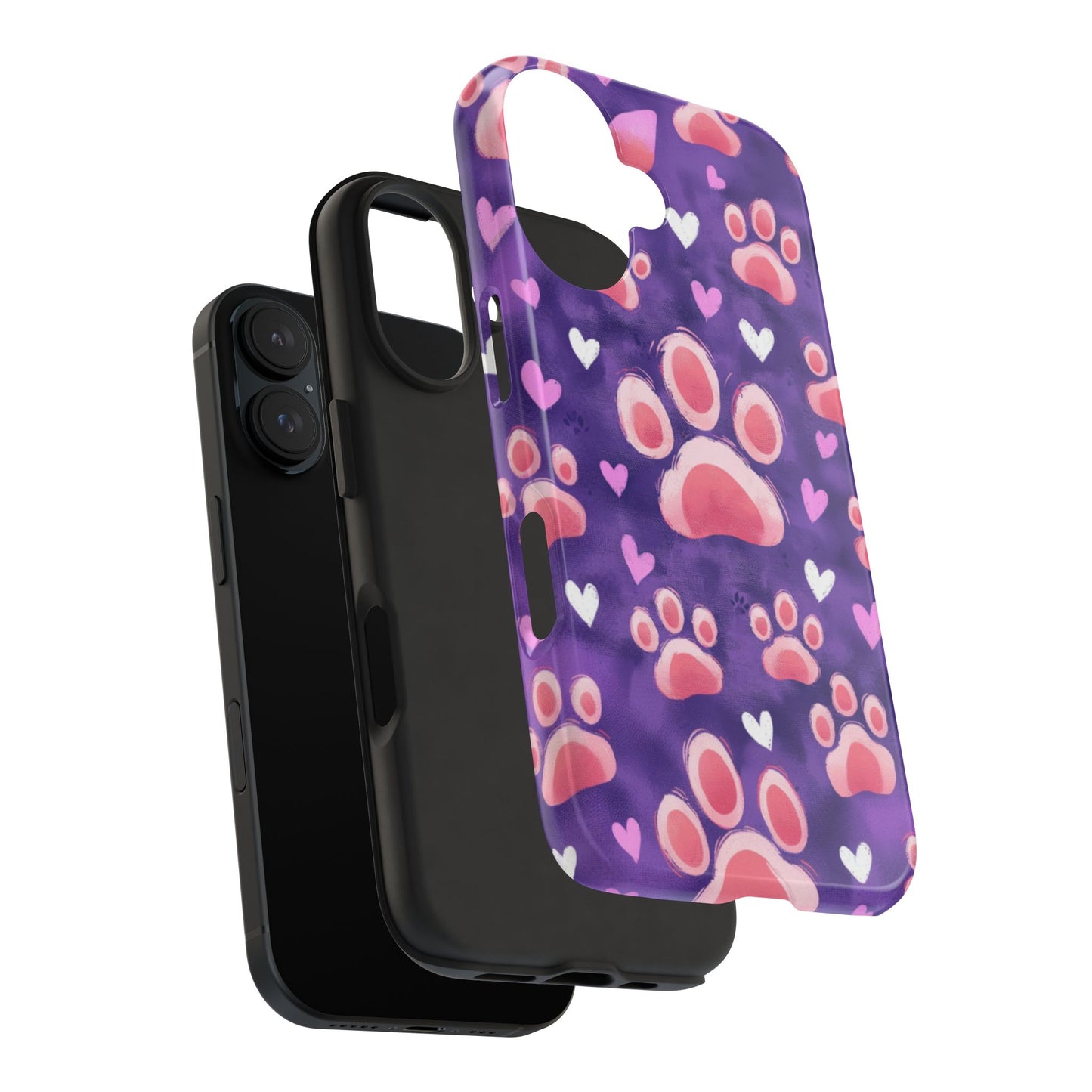 Bold Paw Print iPhone Case - Vibrant Pet-Themed Protective Cover