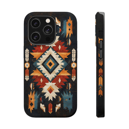 Southwestern Arrow & Diamond Tough MagSafe iPhone Case – Bold Tribal Design, Dual-Layer Protection