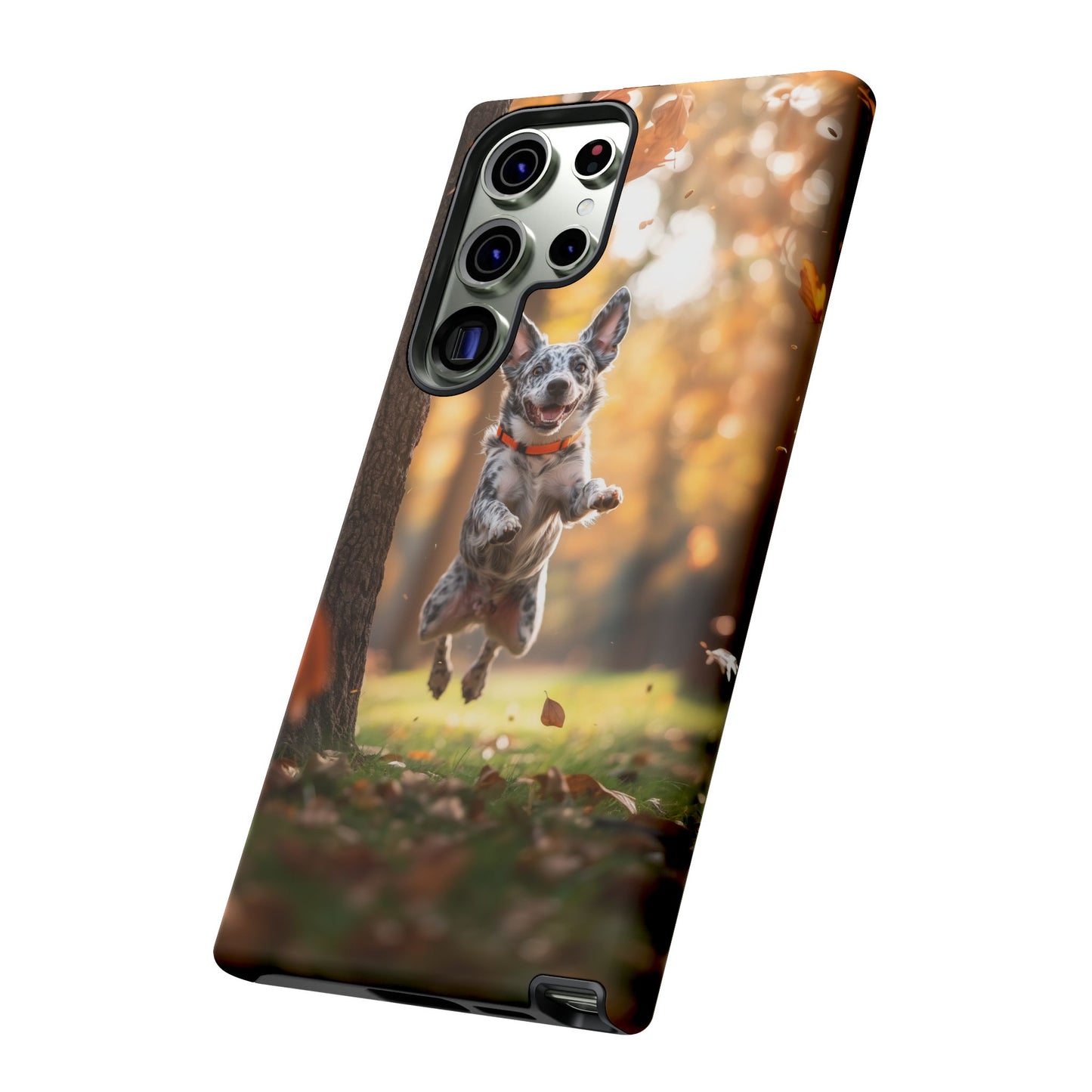 Energetic Blue Heeler Forest Pup Samsung Galaxy Case – Durable Outdoor-Inspired Design