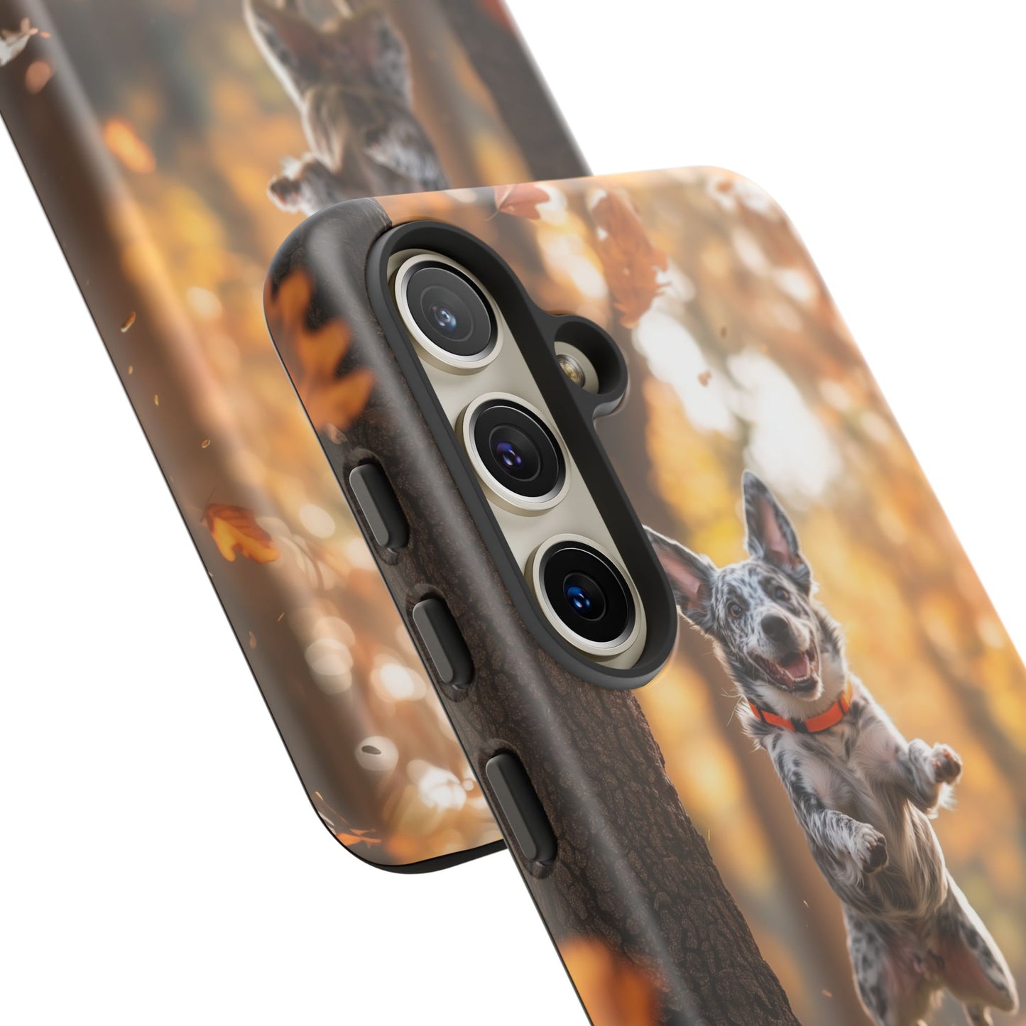 Energetic Blue Heeler Forest Pup Samsung Galaxy Case – Durable Outdoor-Inspired Design