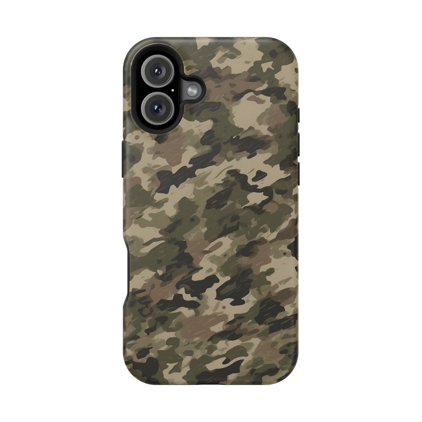 Classic Light Brown Camouflage – MagSafe iPhone Case with Rugged Elegance