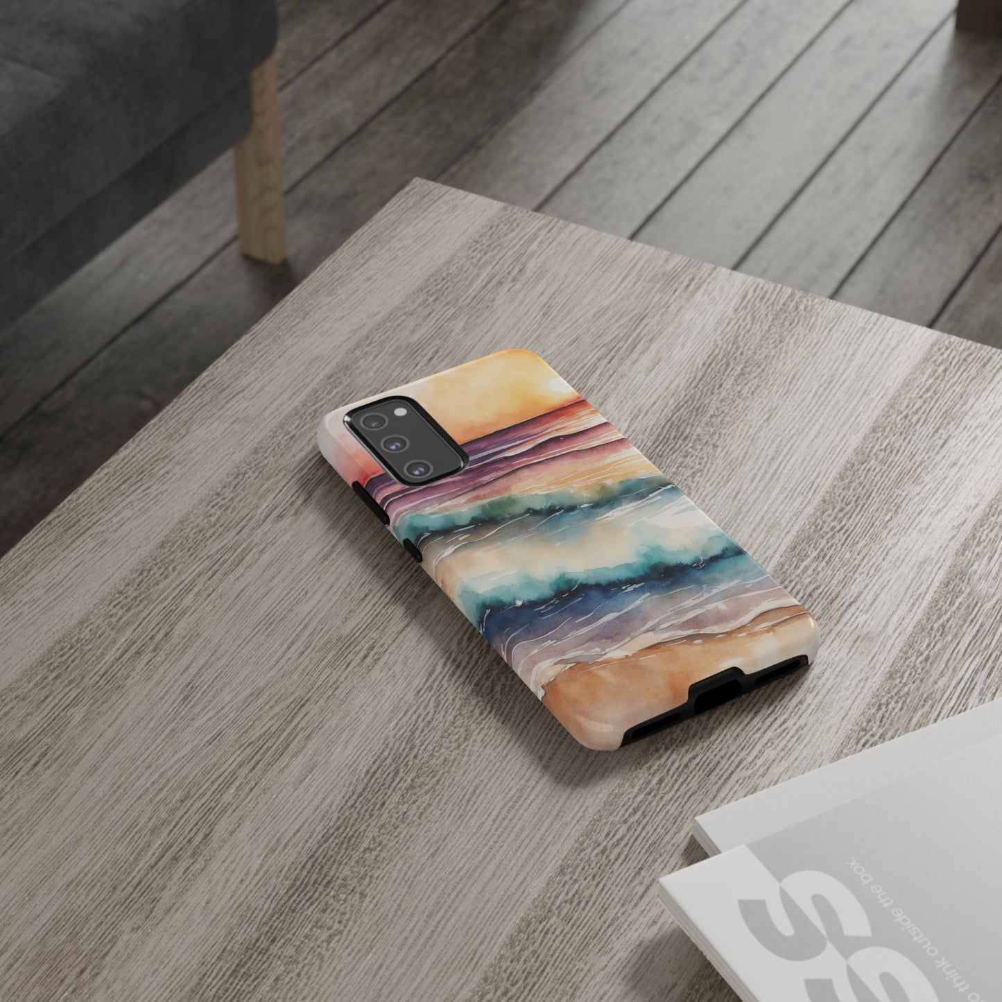 Sunset Waves Samsung Galaxy Case – Vibrant Watercolor Design