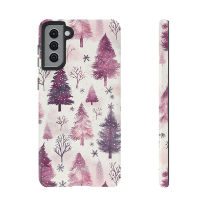 Winter Wonderland Purple Christmas Trees –Samsung Galaxy Series Case