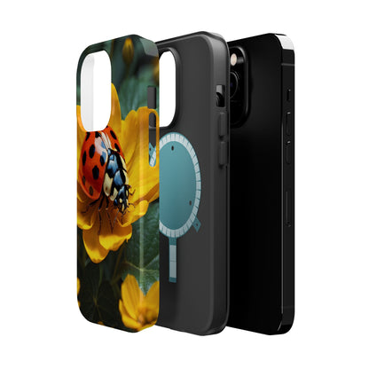 Yellow Blossoms with Bug Accent - MagSafe iPhone Case