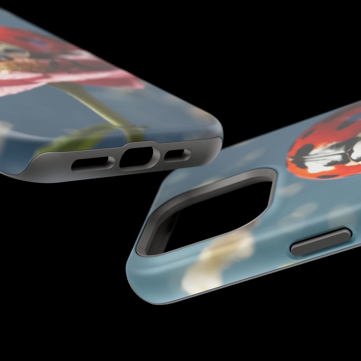 MagSafe iPhone Case: Floral Ladybug Delight