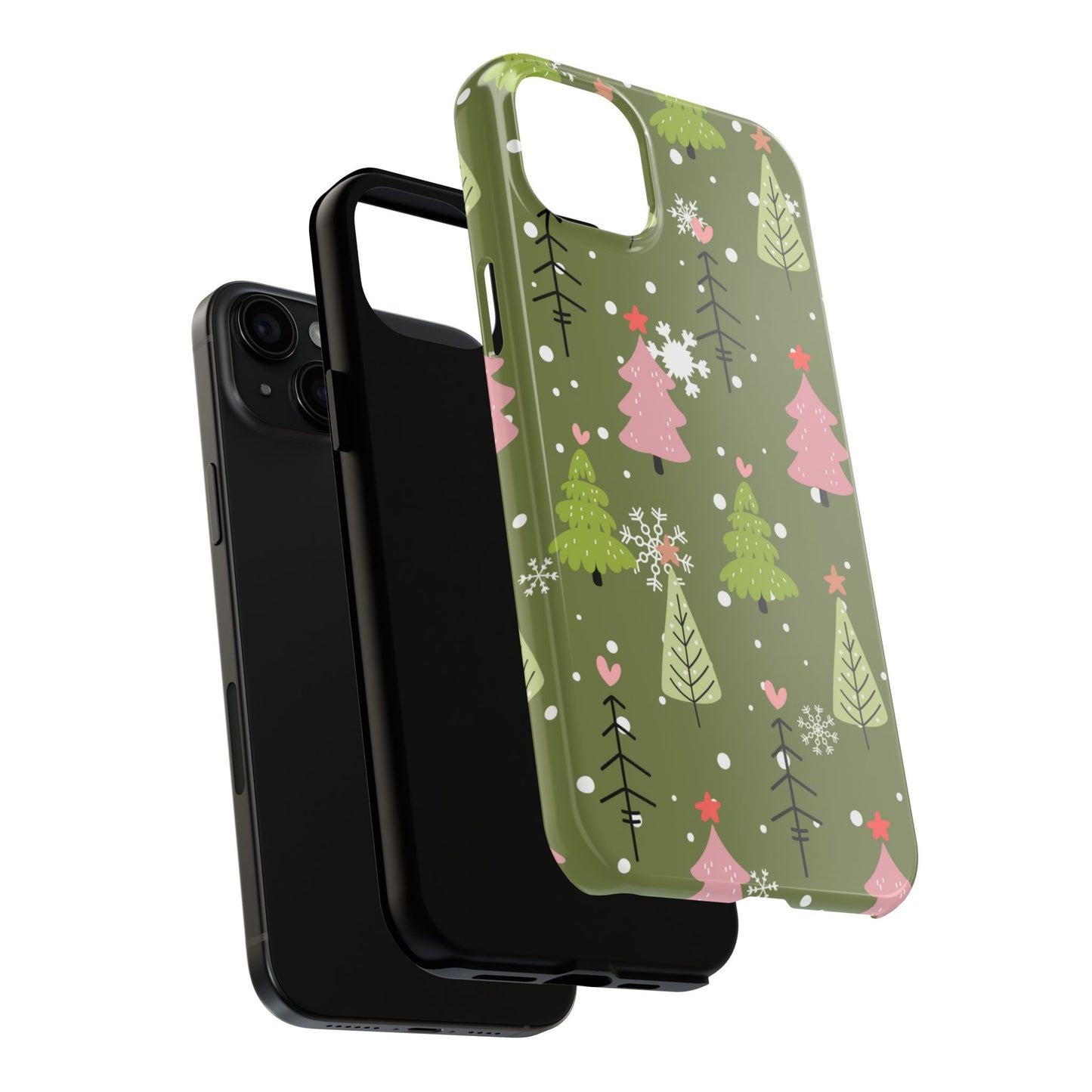 Whimsical Christmas Tree Pattern – iPhone Series Case