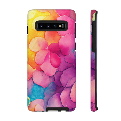 Sunset Petals Watercolor Samsung Galaxy Case – Slim Design, Glossy Finish