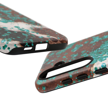 Teal Glitter Cowhide - Samsung Galaxy Series Case