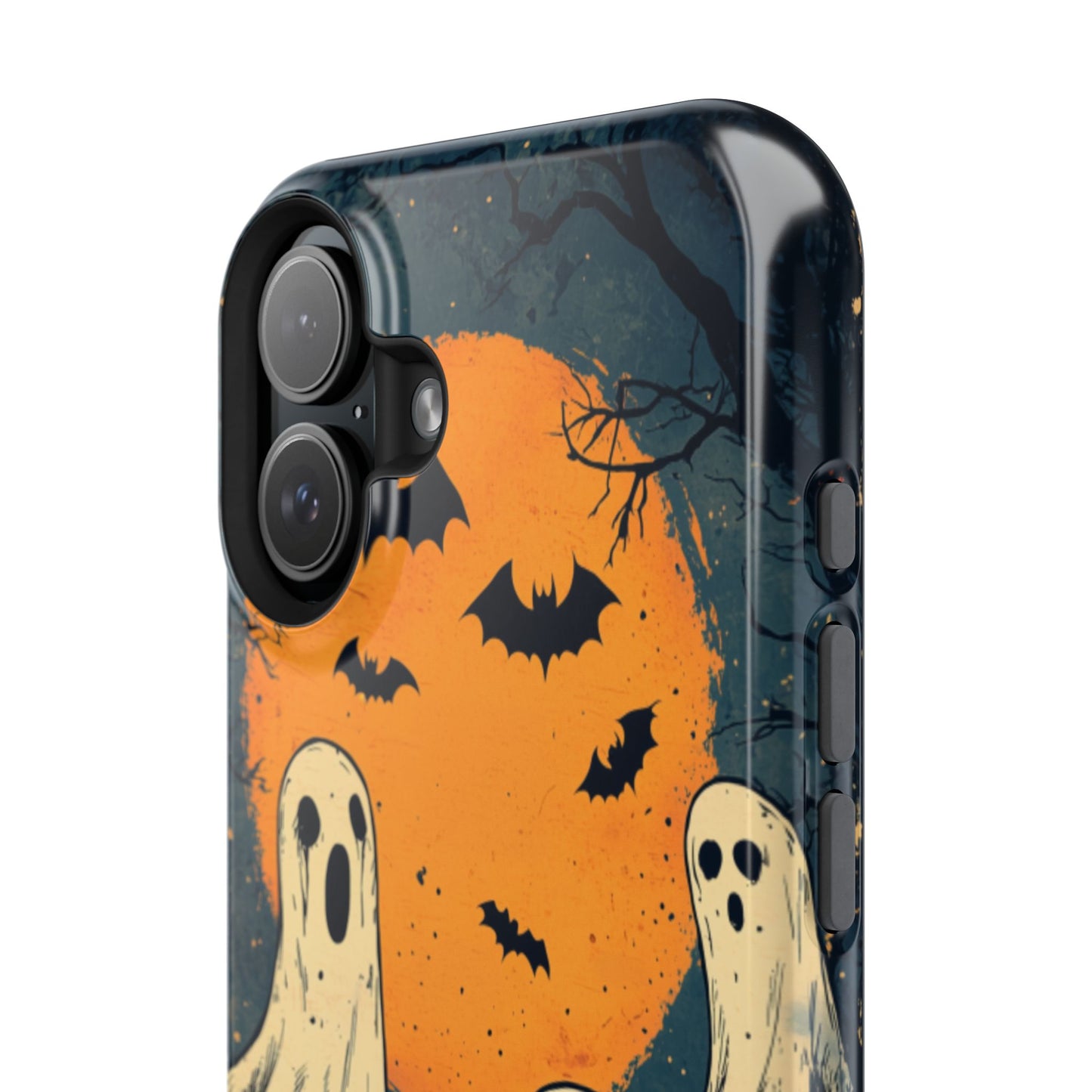 Haunted Ghosts & Full Moon MagSafe iPhone Case – Spooky Halloween Design