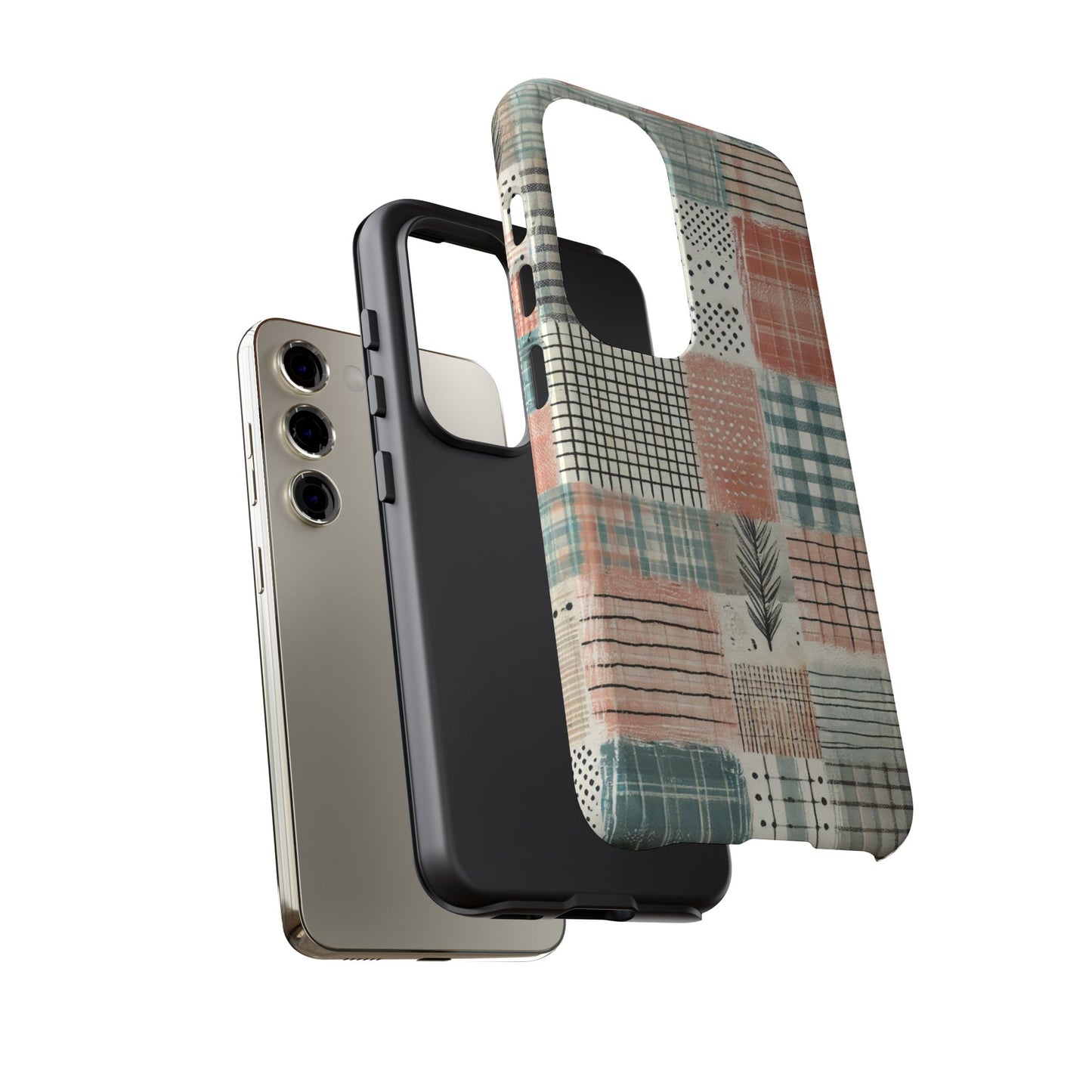 Modern Patchwork Pastel – Stylish Protection with Quilted Farmhouse Vibes - BOGO Cases