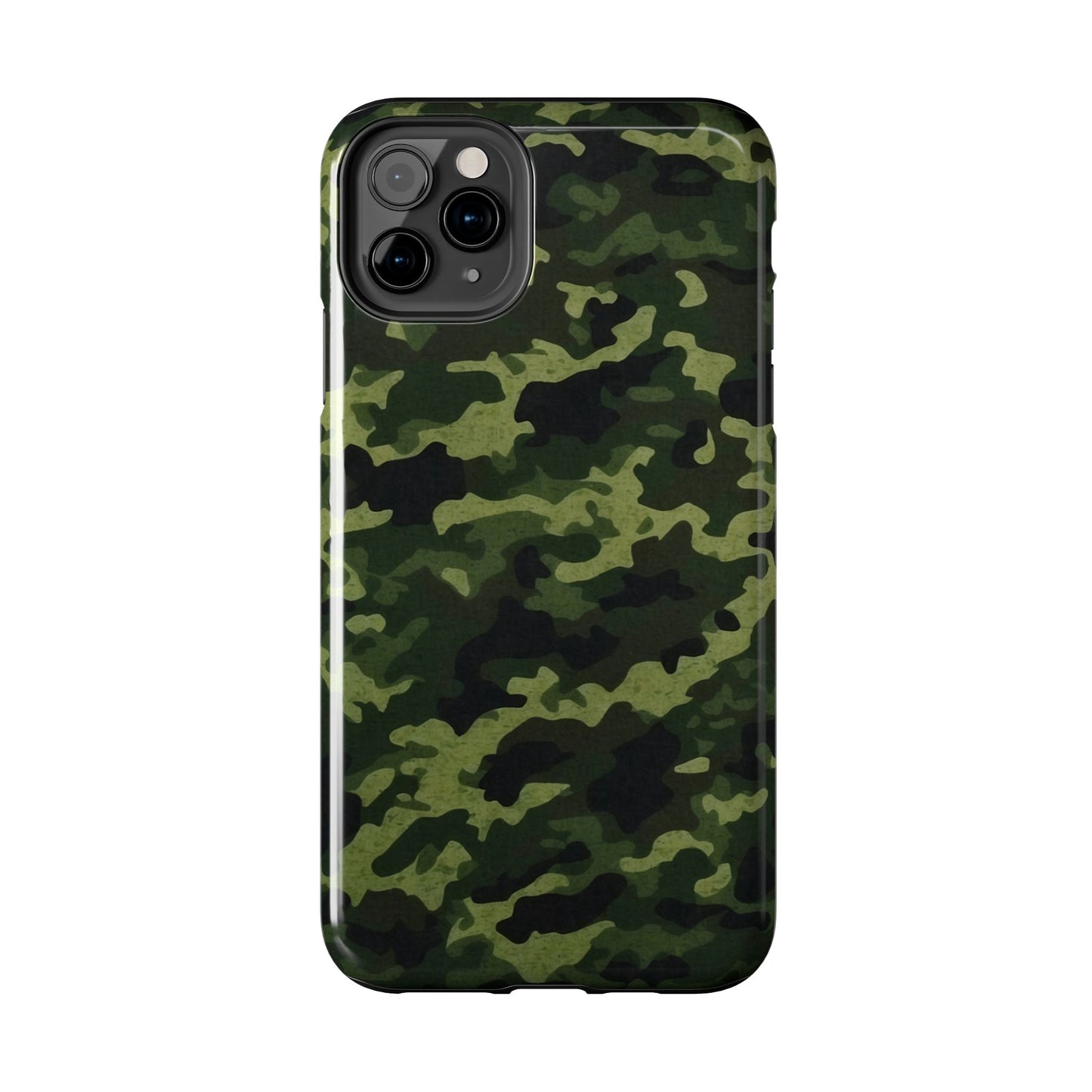 Dark Green Camouflage – iPhone Case, Rugged and Slim Design