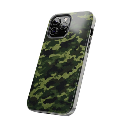 Dark Green Camouflage – iPhone Case, Rugged and Slim Design