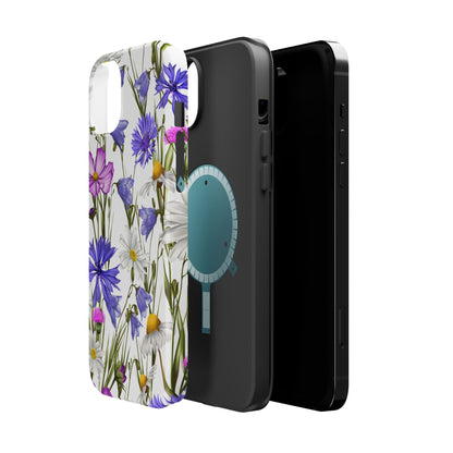 Wildflower Meadow MagSafe Case – Purple, Blue, and White Floral Design