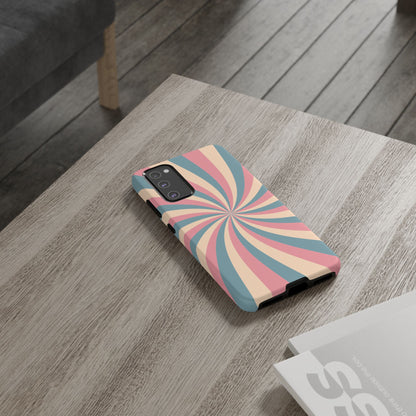 Vintage Pastel Swirl  Samsung Galaxy Case – Dual-Layer Protection with 70s-Inspired Design