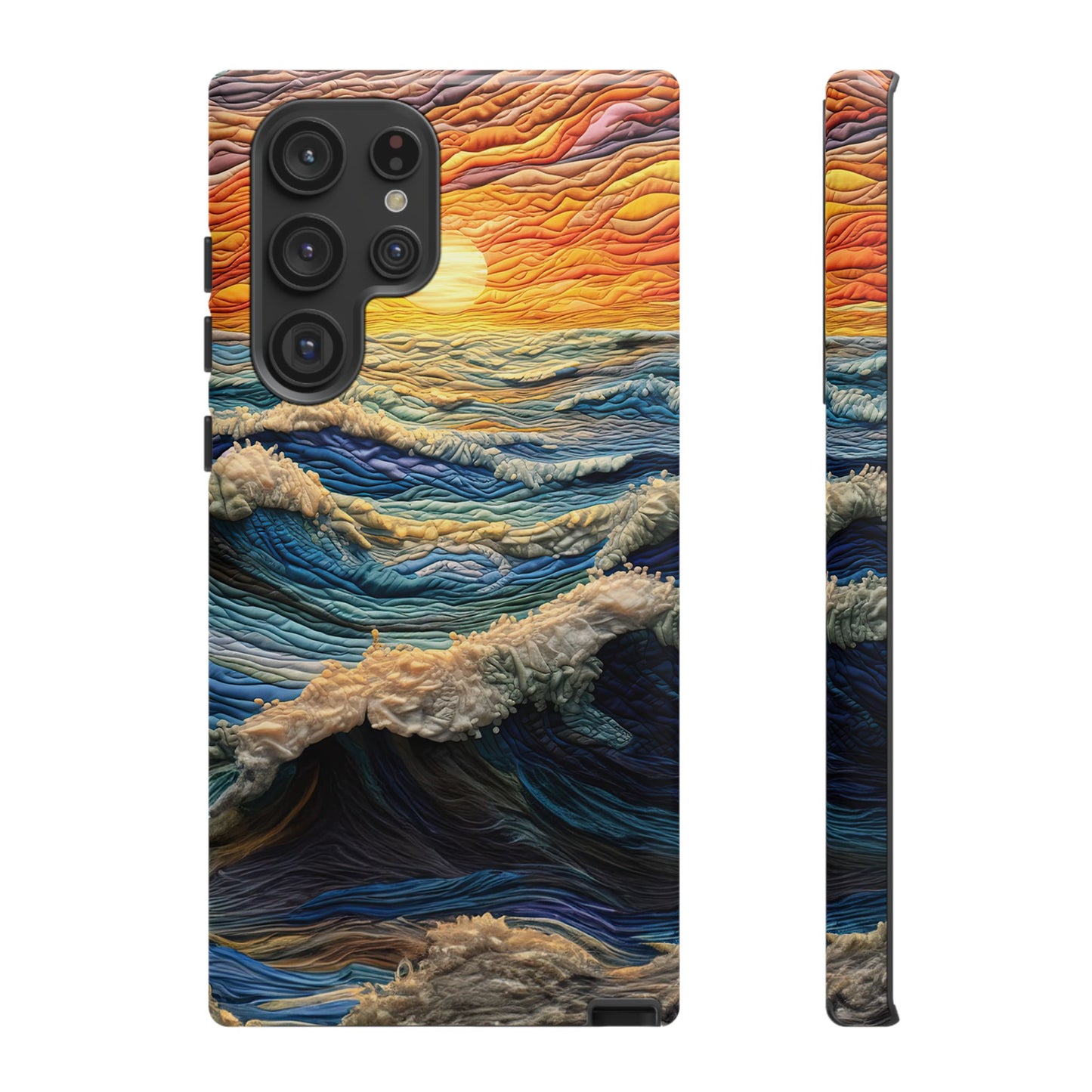 Textured Ocean Sunset Waves – Samsung Galaxy Series Case