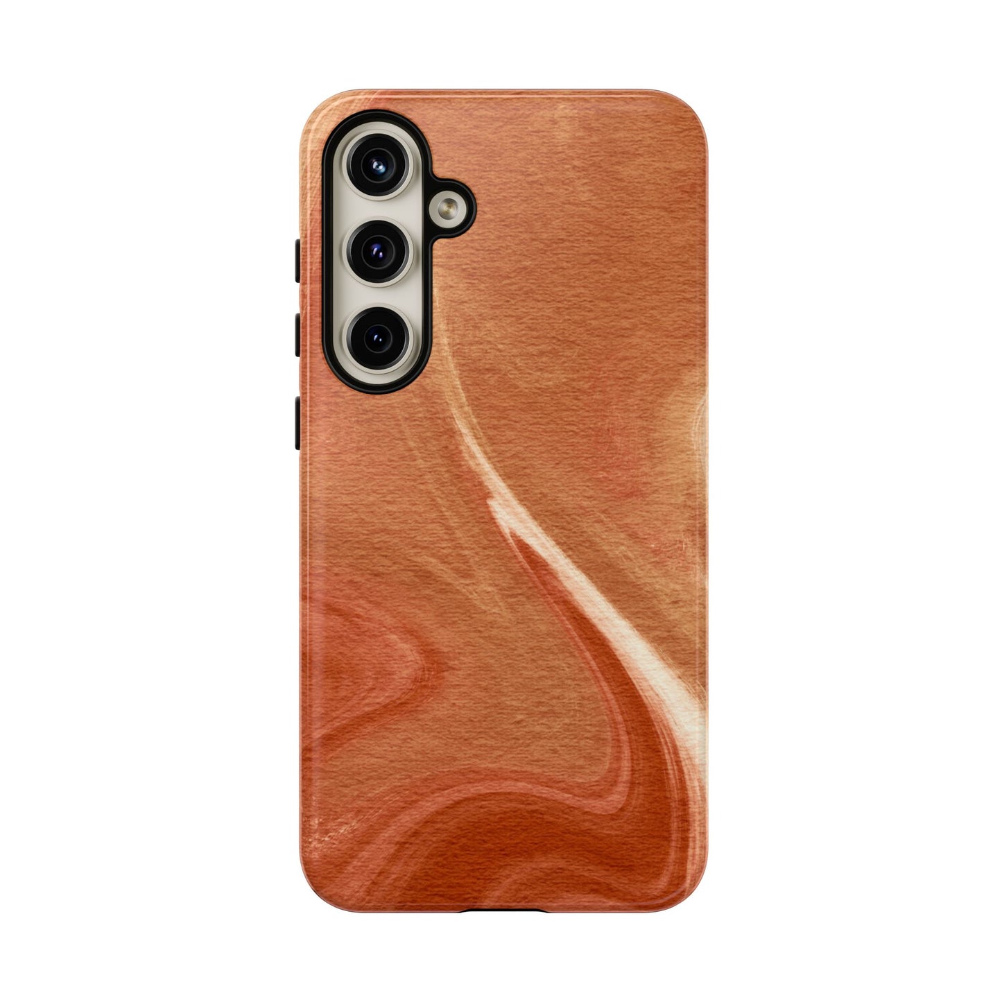 Earthy Terracotta Swirl Samsung Galaxy Case – Warm Marble Texture Design