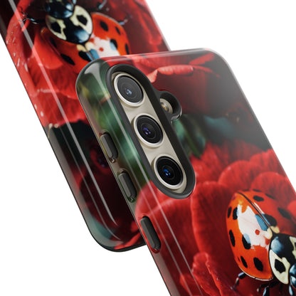 Elegant Rose & Ladybug Charm - Samsung Galaxy Case