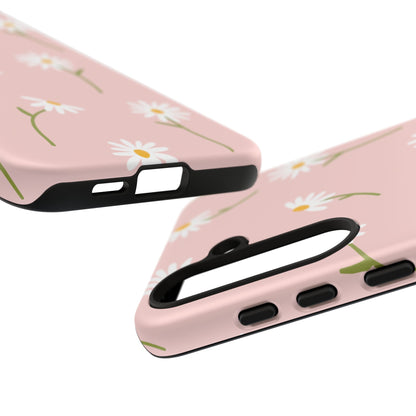 Daisy Delight Tough Samsung Galaxy Case – Cute Floral Design with Dual-Layer Protection