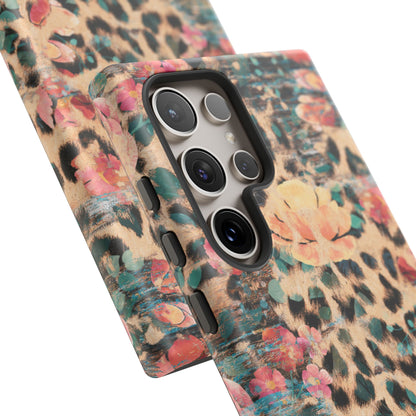 Rustic Floral Leopard - Samsung Galaxy Series Case