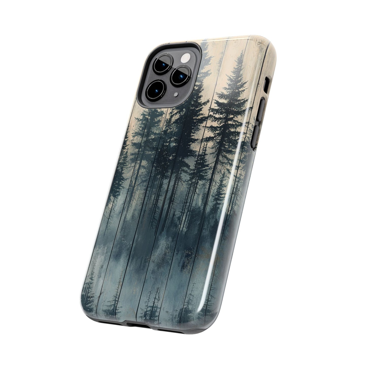 Misty Forest iPhone Case - Rustic Nature-Inspired Protective Cover