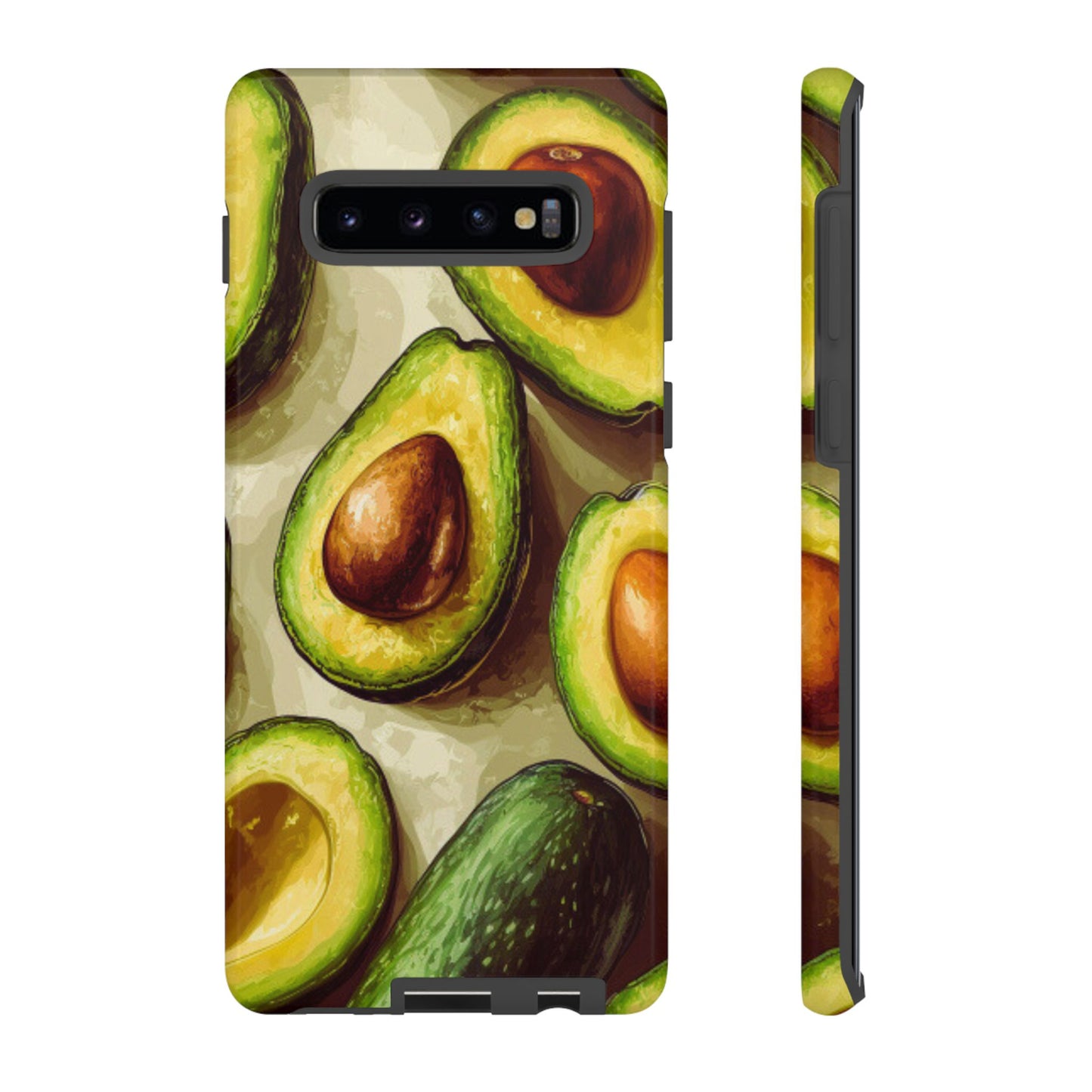 Realistic Avocado Samsung Galaxy  Case – Detailed Green Fruit Design, Shockproof Protection