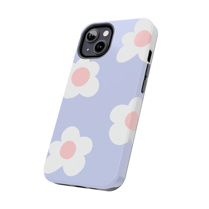 Retro Daisy Pastel Tough iPhone Case – Durable Design with Soft Matte Finish