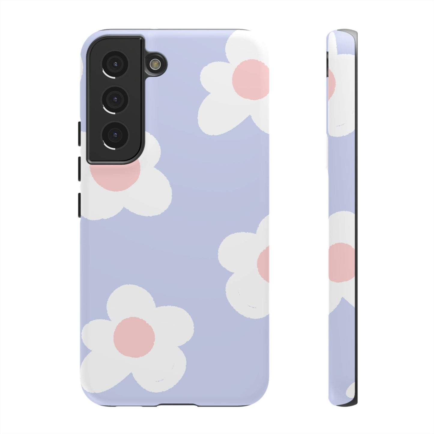 Retro Daisy Pastel Tough Samsung Galaxy Case – Durable Design with Soft Matte Finish