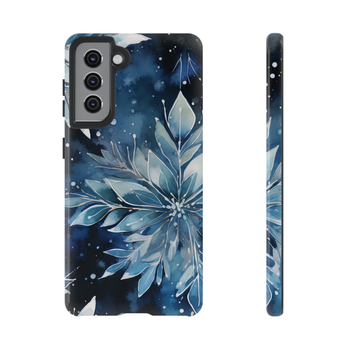 Winter’s Embrace – Blue Snowflake Samsung Galaxy Case