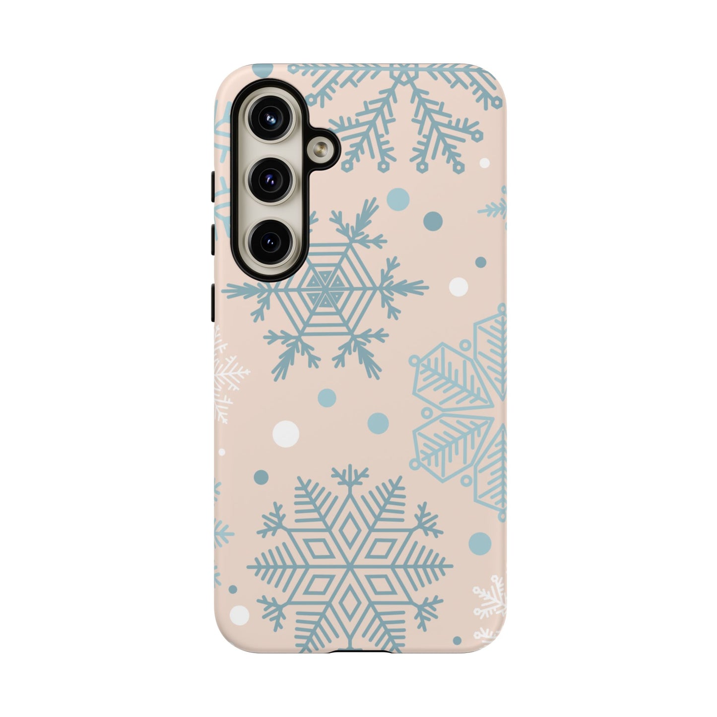 Winter Snowflakes Samsung Galaxy Case – Shockproof, Smooth Matte Finish, Dual-Layer Protection