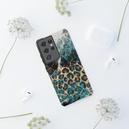 Turquoise Paisley Cowhide Leopard - Samsung Galaxy Series Case