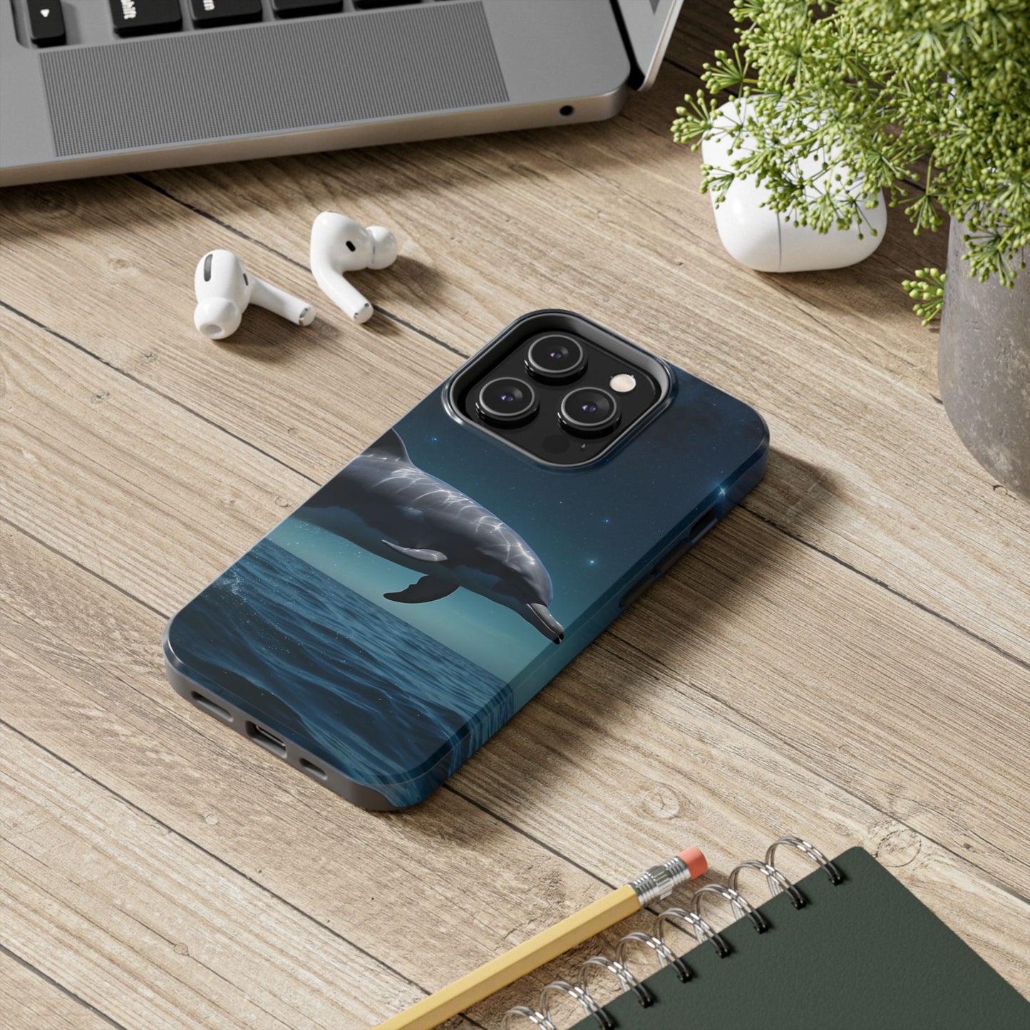 Midnight Ocean Dolphin - iPhone Case