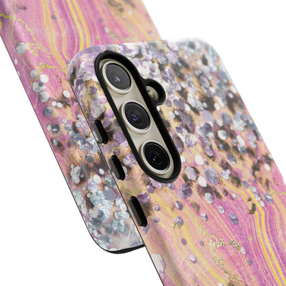 Crystal Glam Leopard - Samsung Galaxy Series Case with Glitter and Gem Accents