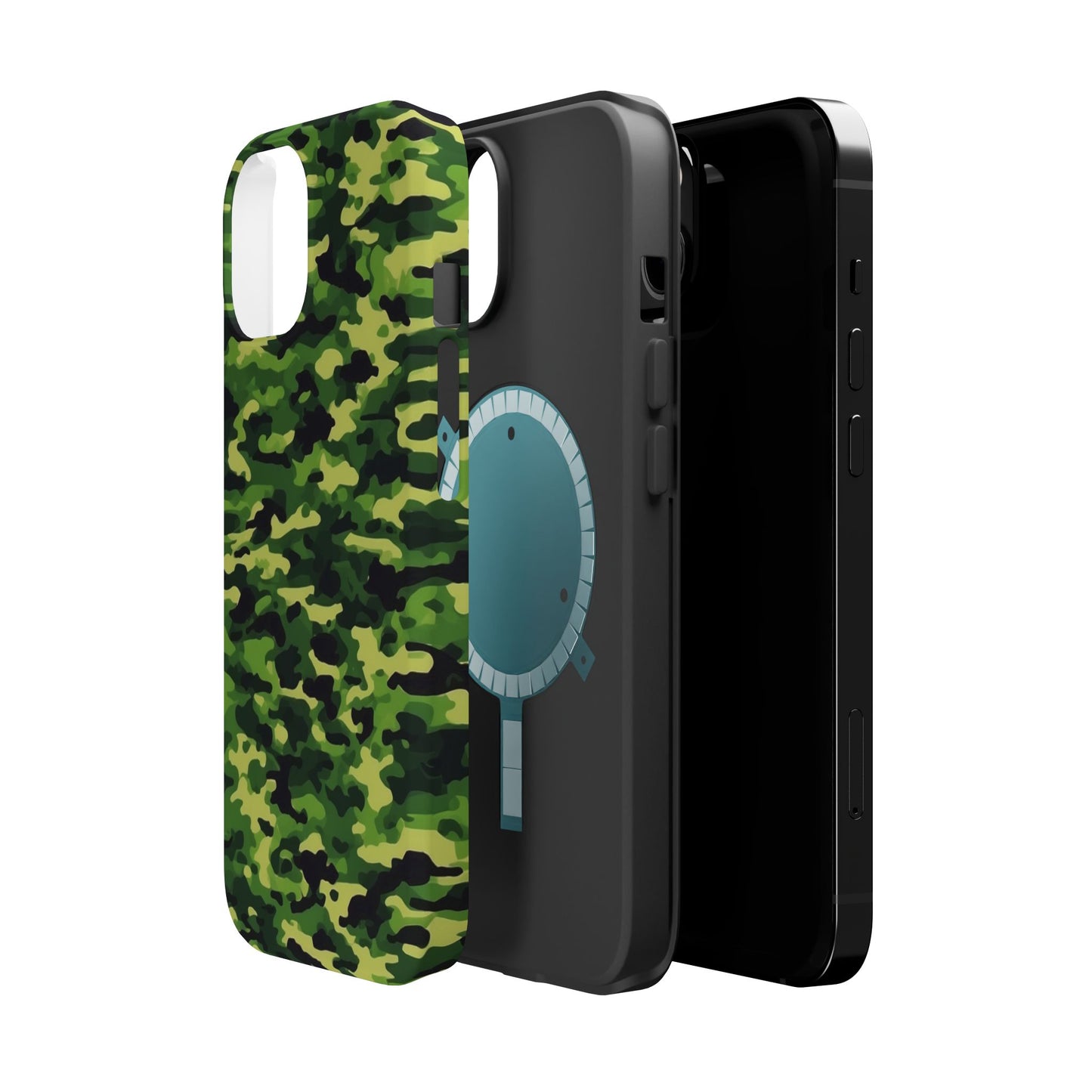 Green Woodland Camouflage – MagSafe iPhone Case, Slim and Shockproof