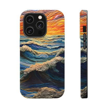 Ocean Sunset Tapestry Waves – MagSafe iPhone Series Case