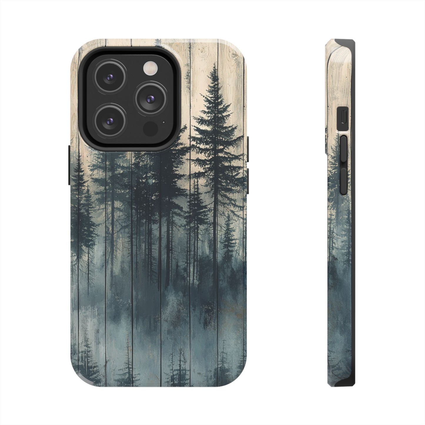 Misty Forest iPhone Case - Rustic Nature-Inspired Protective Cover